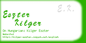 eszter kilger business card